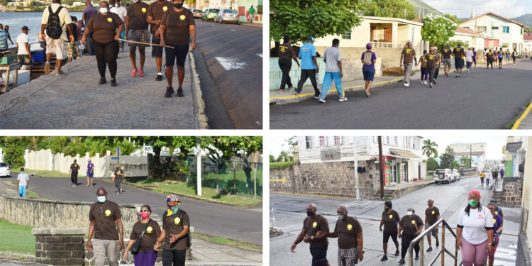 St. Kitts (Basseterre) Lions Club holds ‘Journey for Sight’ walk, presents white canes