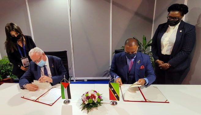 Saint Kitts and Nevis signs visa waiver with the State of Palestine