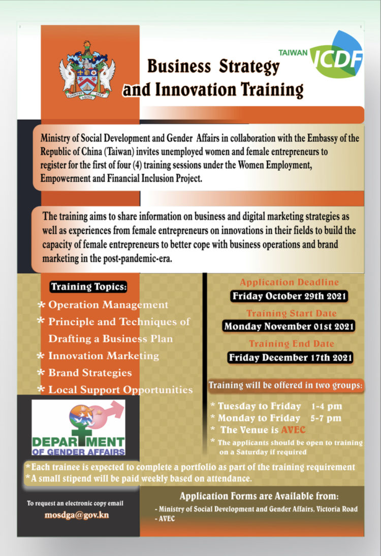 Embassy of the Republic of China (Taiwan) funded Women’s Employment, Entrepreneurship and Financial Inclusion Project (WEEFIP)