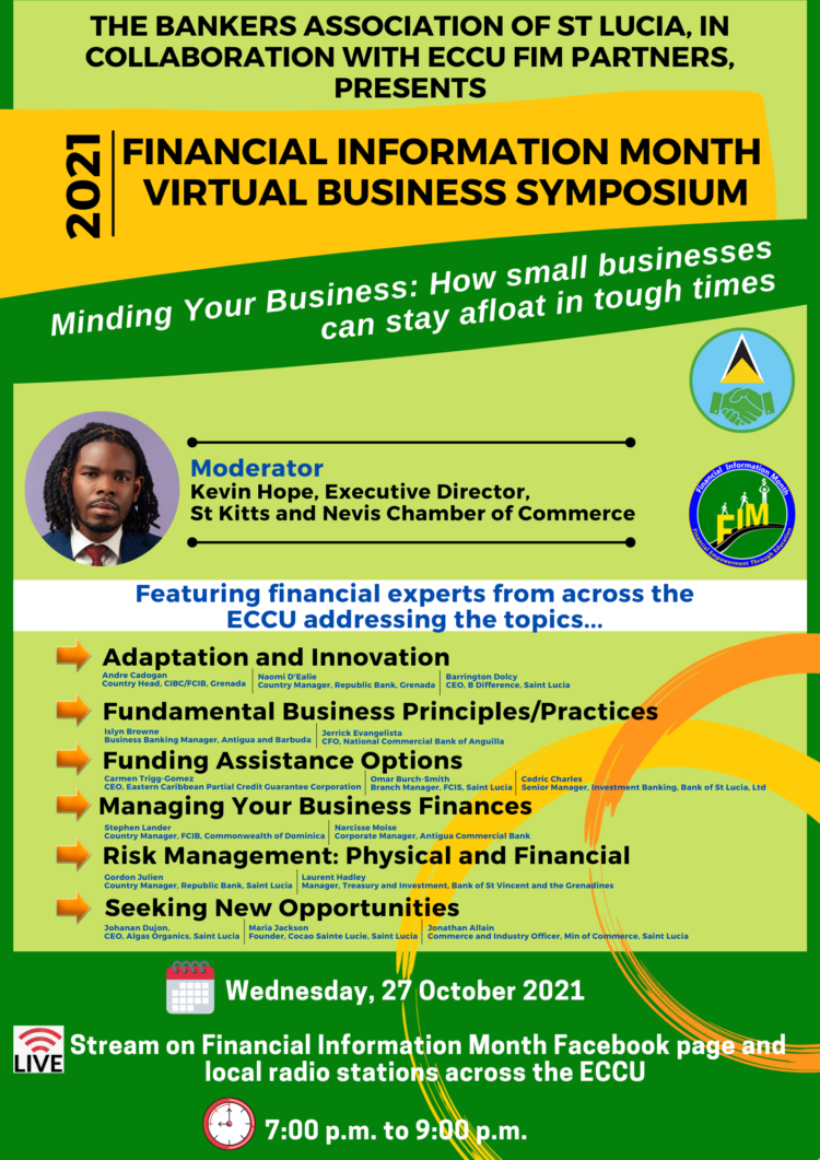 Bankers’ Association of Saint Lucia Collaborates with ECCU FIM Partners to Host Virtual Business Symposium
