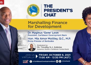 Barbados Prime Minister Hon. Mia Amor Mottley for upcoming edition of CDB President’s Chat, October 8, 2021, 11 AM AST