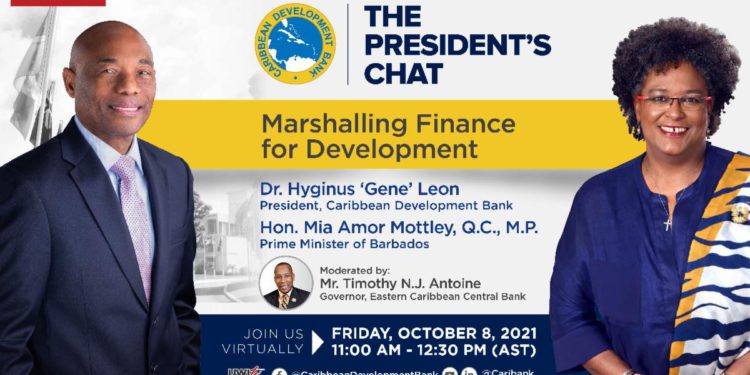 Barbados Prime Minister Hon. Mia Amor Mottley for upcoming edition of CDB President’s Chat, October 8, 2021, 11 AM AST