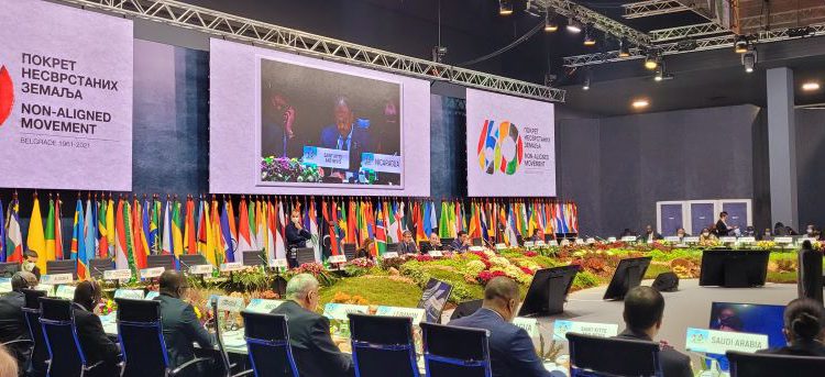 Foreign Minister Mark Brantley addresses Non-Aligned Summit in Serbia