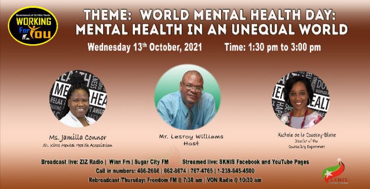 MENTAL HEALTH IN AN UNEQUAL WORLD IS TOPIC ON WORKING FOR YOU ON WEDNESDAY, OCTOBER 13
