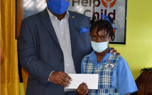STUDENTS OF EDGAR T. MORRIS AND ESTRIDGE PRIMARY SCHOOLS RECEIVE $500 SCHOLARSHIPS UNDER PRIME MINISTER HARRIS’ HELP-A-CHILD PROGRAMME