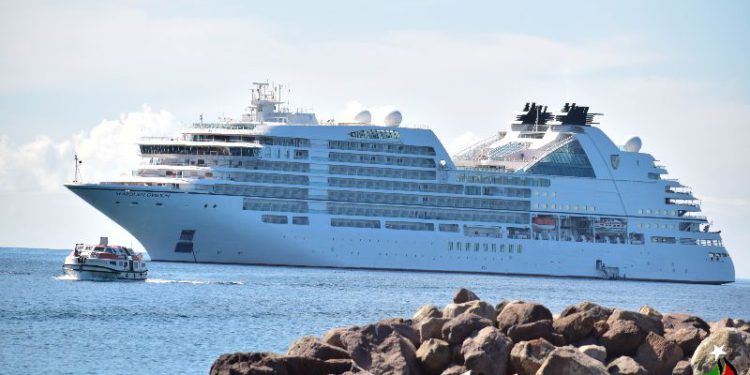 MINISTER OF TOURISM WELCOMES SEABOURN OVATION TO THE FEDERATION OF ST. KITTS & NEVIS