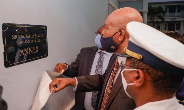 NEW COURT ANNEX NAMED IN HONOUR OF HIS EXCELLENCY SIR S.W. TAPLEY SEATON