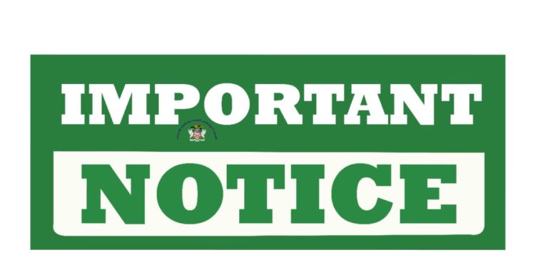 URGENT CLOSURE OF DEPARTMENT OF AGRICULTURE TO FACILITATE LAUNCH OF WORK PROGRAM