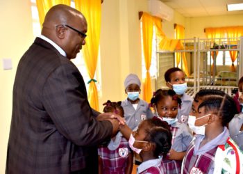 PM HARRIS ASSURES TEACHERS AND STUDENTS OF THE JOSHUA OBADIAH WILLIAMS PRIMARY SCHOOL OF HIS GOVERNMENT’S SUPPORT AFTER DEVASTATING FIRE AT THE SCHOOL 