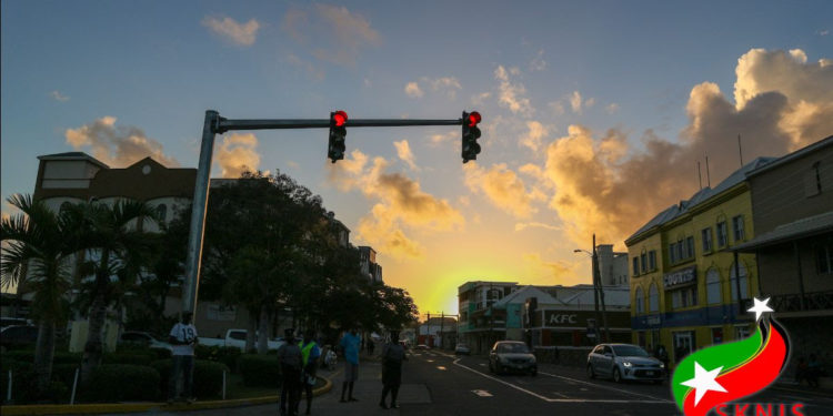 TRAFFIC SIGNAL LIGHTS PART OF GOVERNMENT’S GOAL OF BEAUTIFYING THE CITY OF BASSETERRE, SAYS PM HARRIS