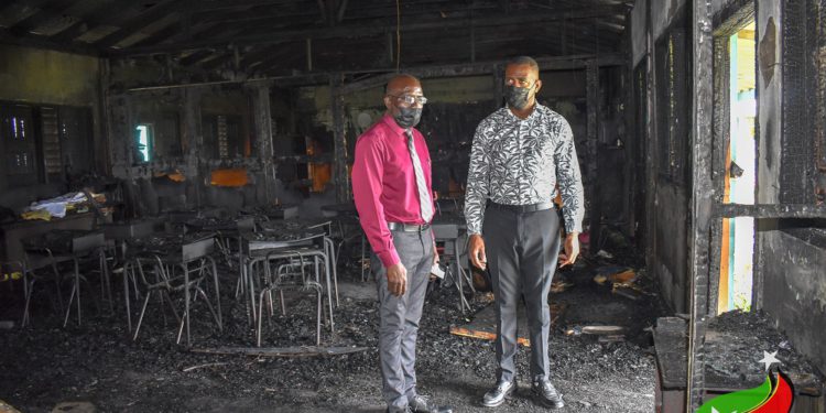 DEPUTY PRIME MINISTER RICHARDS DISHEARTENED BY MALICIOUS ACT OF SCHOOL ARSON; CALLS FOR SWIFT JUSTICE