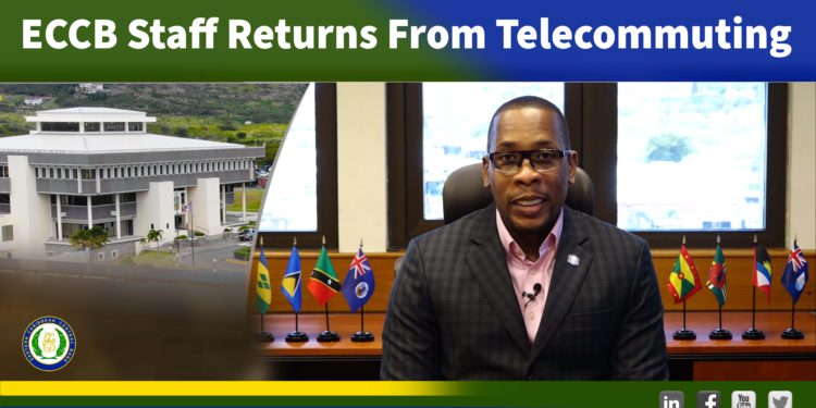 Management and Staff of ECCB Return From Telecommuting