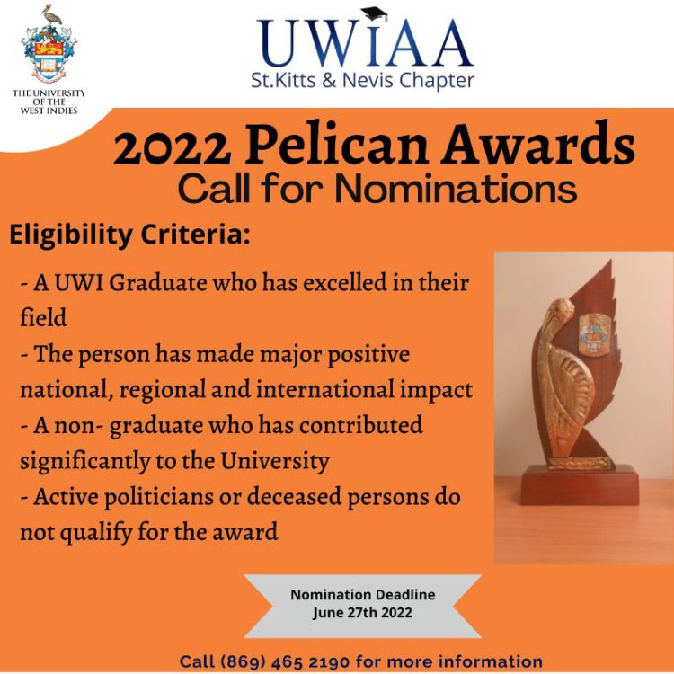 Nominations Open for 2022 UWI Pelican Award