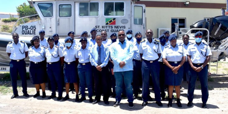 PRIME MINISTER HARRIS HOLDS MEET AND GREET WITH OFFICERS OF ST. KITTS AND NEVIS COAST GUARD UNIT