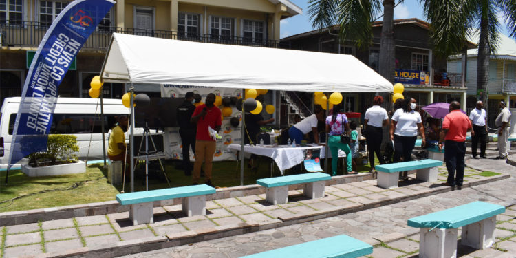 NCCU interacts with members from the Square in celebration of 50th Anniversary