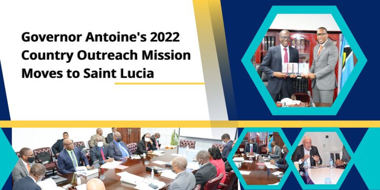 ECCB Governor’s 2022 Country Outreach Mission Moves to Saint Lucia