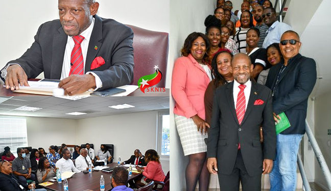MINISTER DR. DOUGLAS ENGAGES IN FIRST INTERACTIVE SESSION WITH STAFF AT THE MINISTRY OF INTERNATIONAL TRADE
