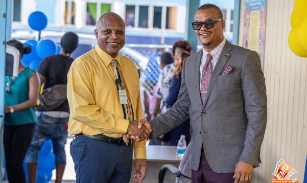 MINISTER OF EDUCATION DELIVERS KEY MESSAGE TO STUDENTS OF THE BASSETERRE HIGH SCHOOL ON THE RE-OPENING OF SCHOOL; GIVES COMMITMENT TO A NEW BHS