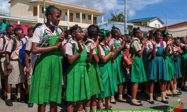 PRIME MINISTER DR. DREW SHARES IN THE BACK-TO-SCHOOL EXCITEMENT WITH STUDENTS OF THE CAYON HIGH SCHOOL