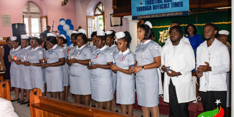 TWENTY-TWO NURSING STUDENTS IN ST. KITTS AND NEVIS EARN THEIR STRIPES