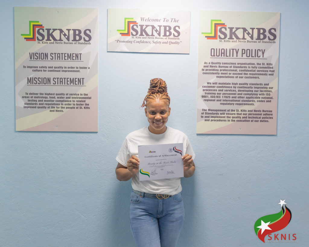 BEAUTY IN THE ROOTS STUDIO RECEIVES CERTIFICATE OF ACHIEVEMENT FROM SKNBS