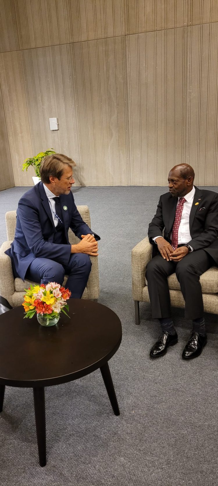 FOREIGN MINISTER DOUGLAS ENGAGES IN BILATERAL TALKS WITH STATE SECRETARY OF SLOVENIA