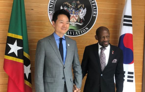 Saint Kitts and Nevis’ Minister of Foreign Affairs receives Korean high-level delegation