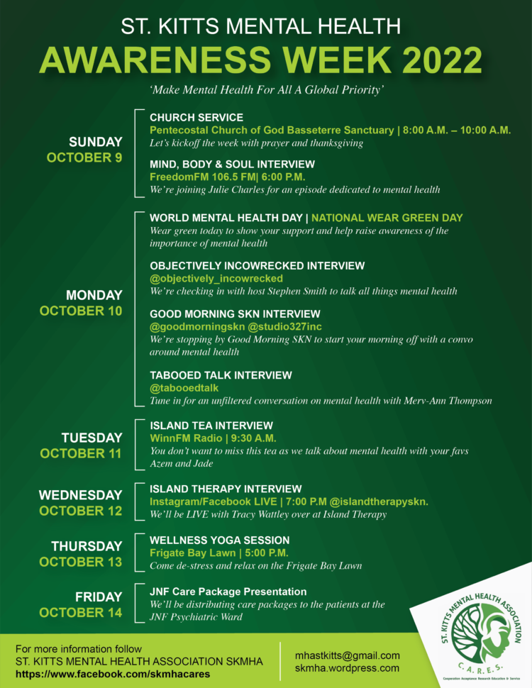 St. Kitts Mental Health Association Ready to Host Mental HealthAwareness Week