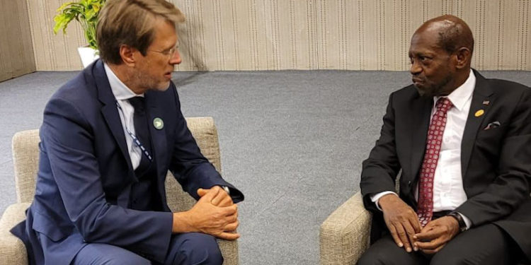 FOREIGN MINISTER DOUGLAS ENGAGES IN BILATERAL TALKS WITH STATE SECRETARY OF SLOVENIA