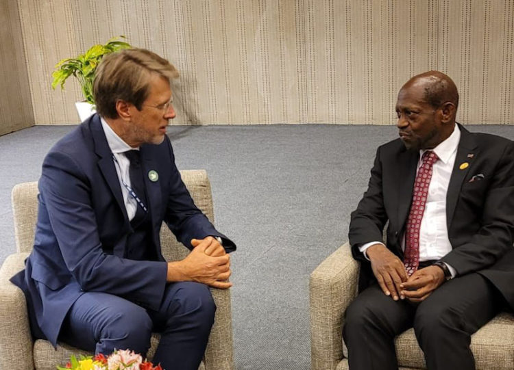 FOREIGN MINISTER DOUGLAS ENGAGES IN BILATERAL TALKS WITH STATE SECRETARY OF SLOVENIA