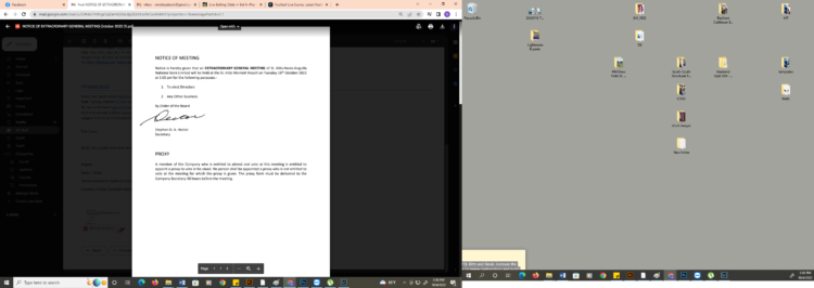 NOTICE OF EXTRAORDINARY GENERAL MEETING