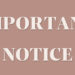 IMPORTANT NOTICE | Meeting with Stakeholders Operating at Port Zante