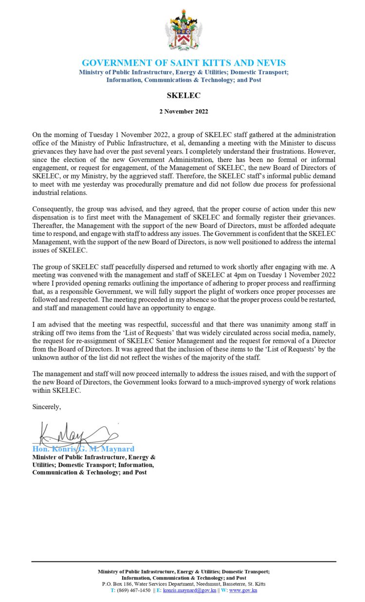 Statement on Recent Skelec matters