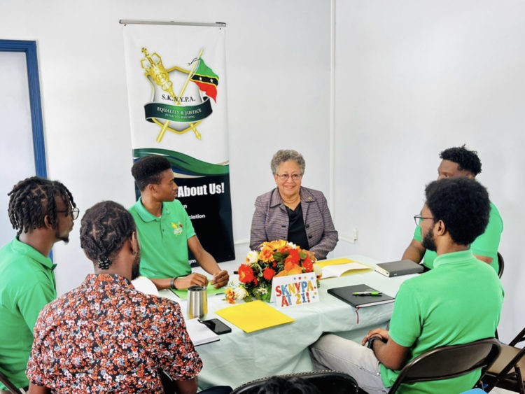 SKNYPARIANS MEET SECRETARY GENERAL OF CARICOM