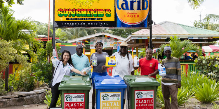 Recycling in St. Kitts and Nevis: Bin Placement Programme takes off in Nevis