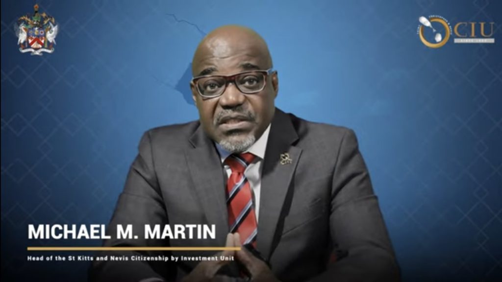 The Official Address of The Head of the St Kitts and Nevis Citizenship by Investment Unit Michael Martin