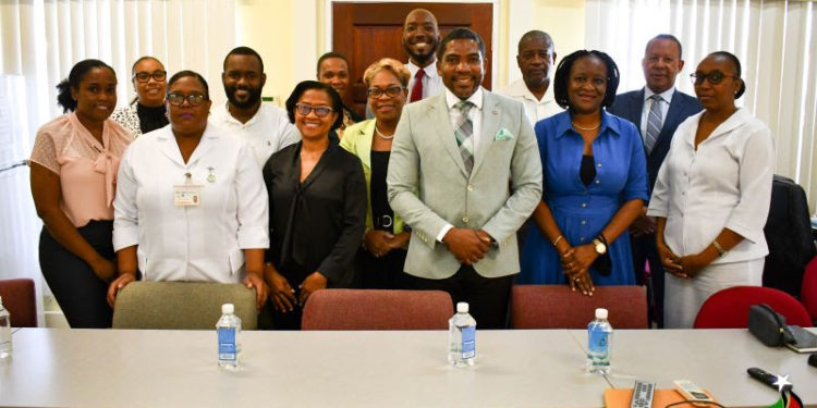 PRIME MINISTER DR. DREW CONGRATULATES NEW MANAGEMENT STAFF WITHIN THE MINISTRY OF HEALTH