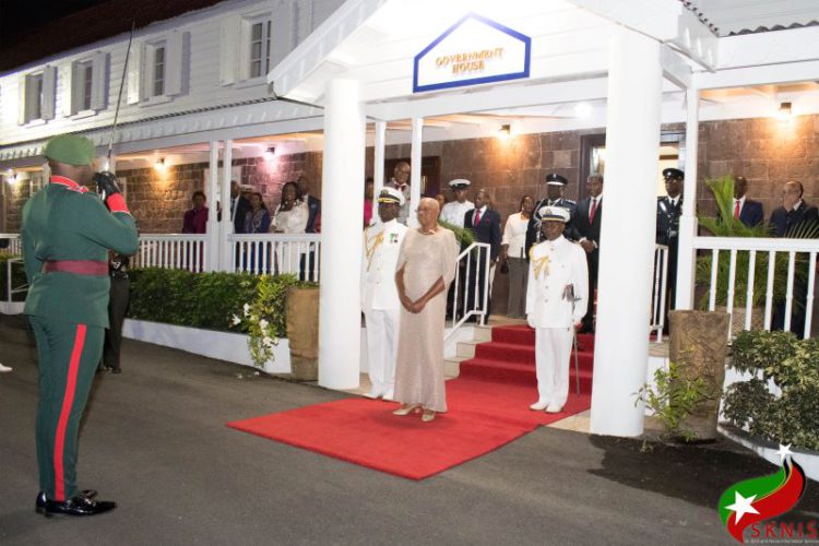 RECENTLY INSTALLED GOVERNOR-GENERAL OF ST. CHRISTOPHER AND NEVIS SALUTES STERLING SERVICE OF SKNDF PERSONNEL