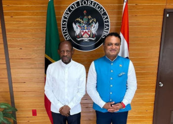 FOREIGN MINISTER RECEIVES COURTESY CALL FROM HIGH COMMISSIONER OF THE REPUBLIC OF INDIA TO ST. KITTS AND NEVIS