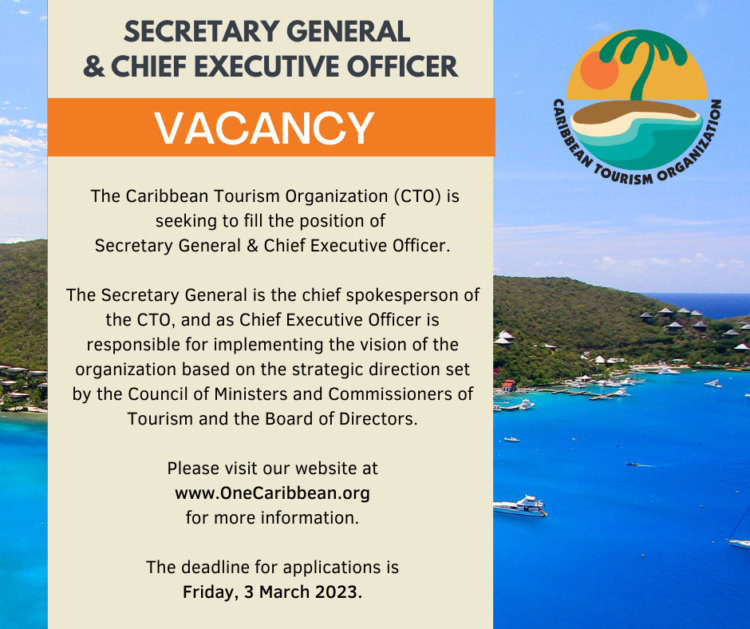 Caribbean Tourism OrganizationVacancy Notice