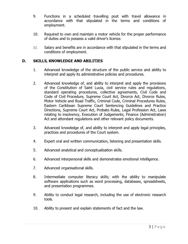 Vacancy Notice – Legal Officer I – Supreme Court Registry, SLU – Deadline 24 Mar 2023