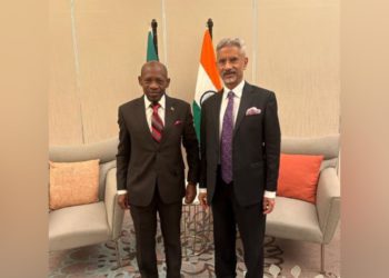 Bilateral Meeting held between Rt. Hon. Dr. Denzil Douglas -Min of Foreign Affairs of Saint Kitts and Nevis and Dr. S. Jaishankar -Min. External Affairs- India