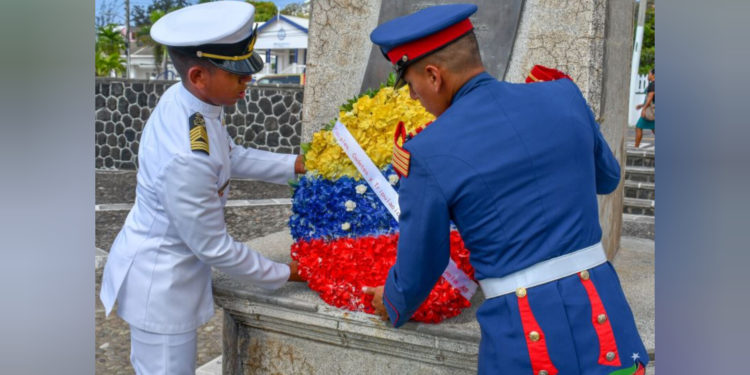 VENEZUELAN OFFICERS AND CADETS PAY HOMAGE TO ST. KITTS AND NEVIS AND ANGUILLA SOLDIERS KILLED DURING THE GREAT WARS