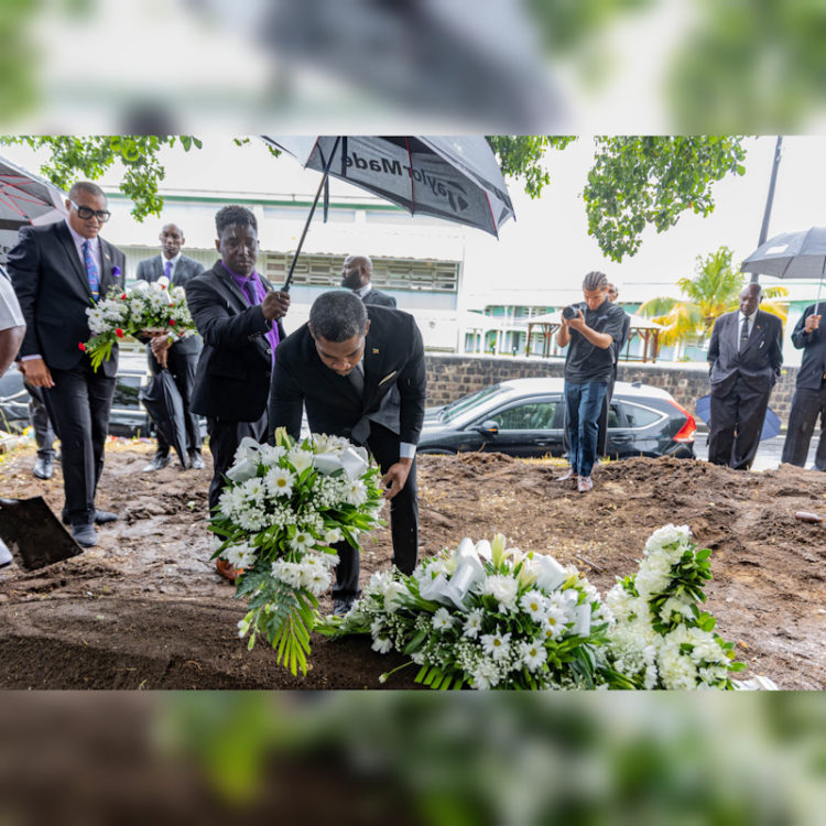 Prime Minister Drew and Minister of Foreign Affairs, Dr. Douglas Pay Tribute to the Late Randall Robinson