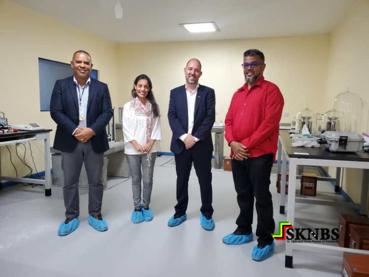 DELEGATION VISITS SKNBS METROLOGY LAB TO OBSERVE IMPROVEMENTS SUPPORTED BY EU AND CDB