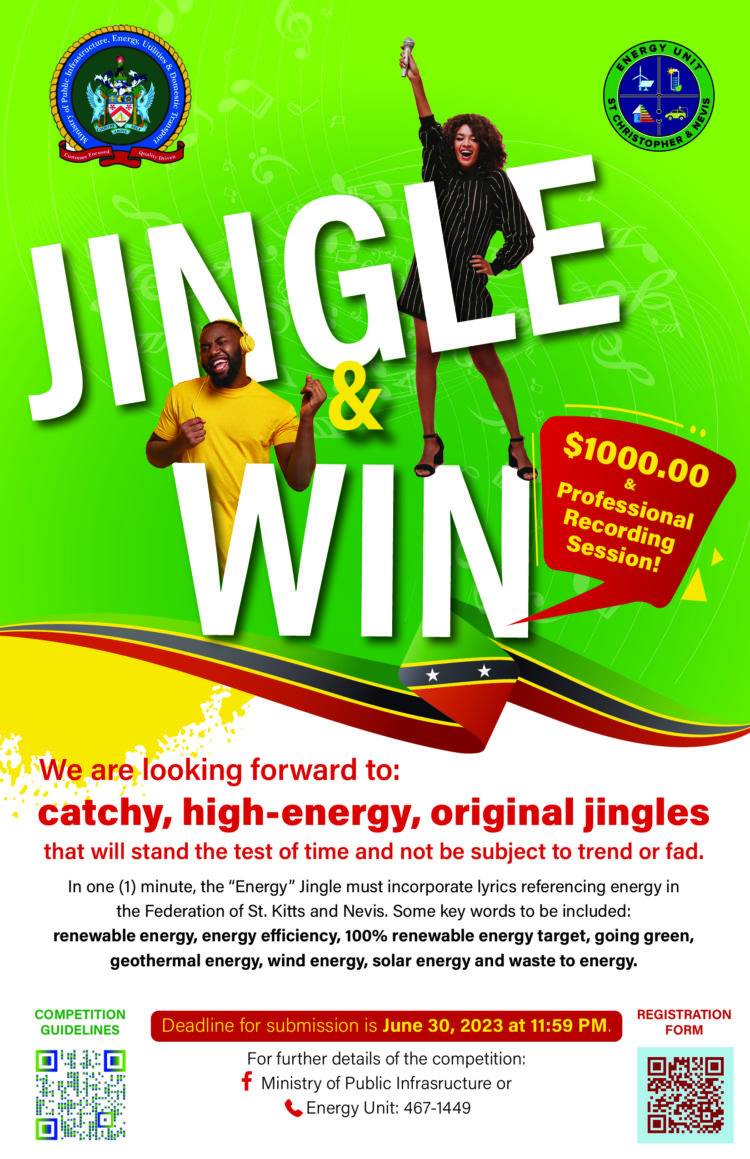 The Energy Unit within the Ministry of Public Infrastructure and Utilities welcomes creatives of all ages to participate in a Jingle Competition