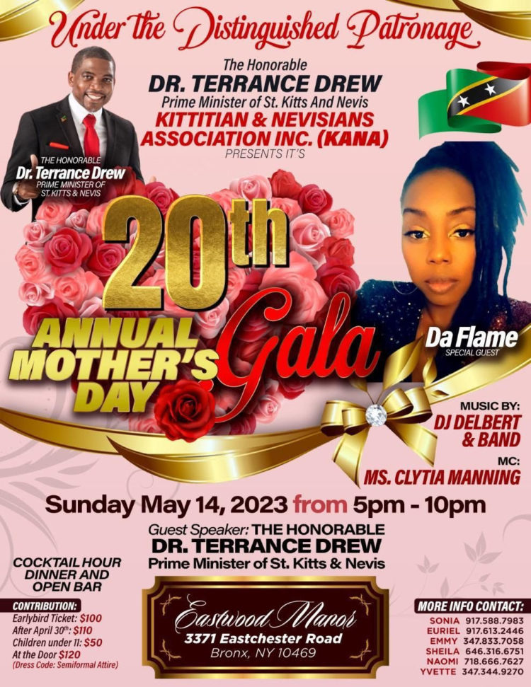 PM Drew is Guest Speaker at KANA’s 20th Annual Mother’s Day Gala in New York