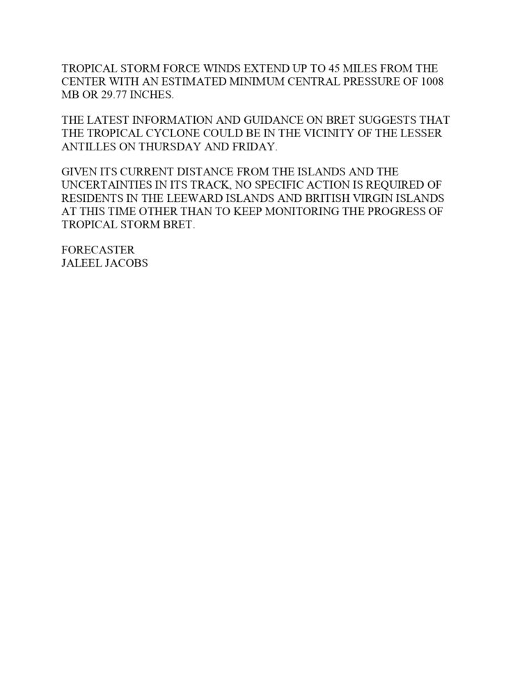  #3 TROPICAL CYCLONE BRET