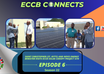 St Christopher (St Kitts) and Nevis’ Minister of Energy and Delegation Visit ECCB’s Greening Project