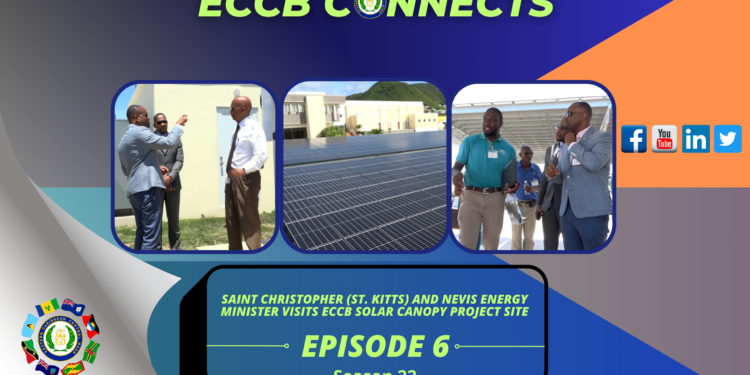 St Christopher (St Kitts) and Nevis’ Minister of Energy and Delegation Visit ECCB’s Greening Project